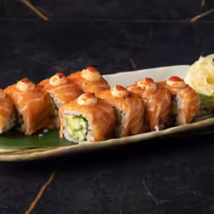 Spicy Salmon Uramaki Roll